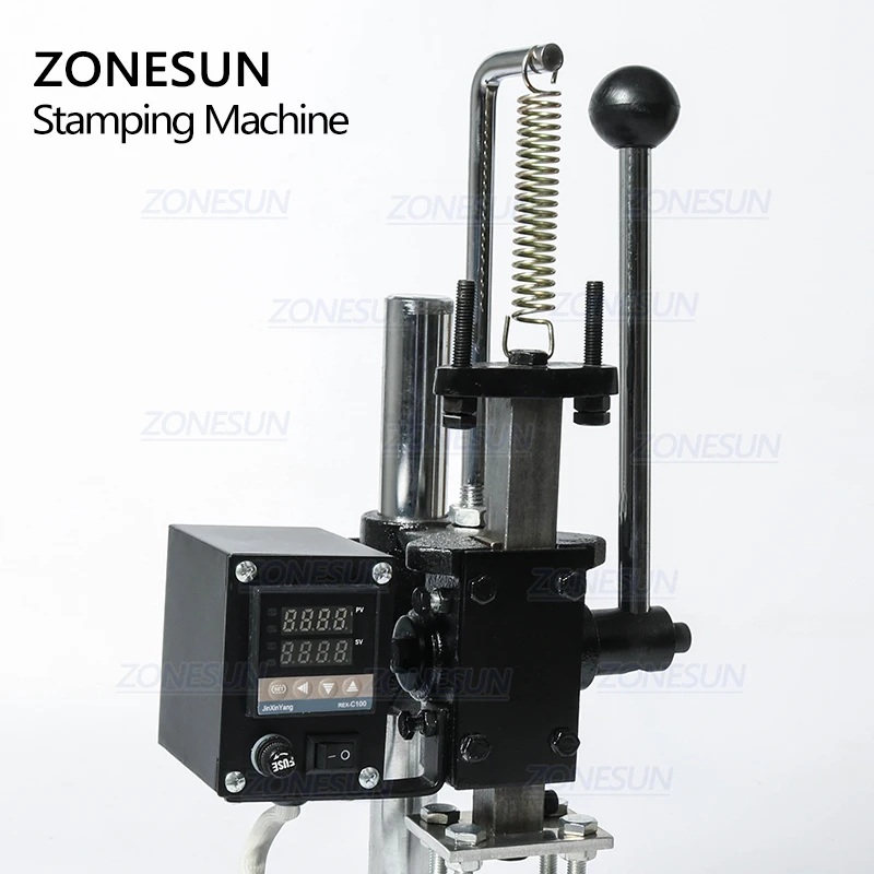 ZONESUN машина для горячего тиснения фольгой руководство Bronzing embosser ПВХ карты кожа