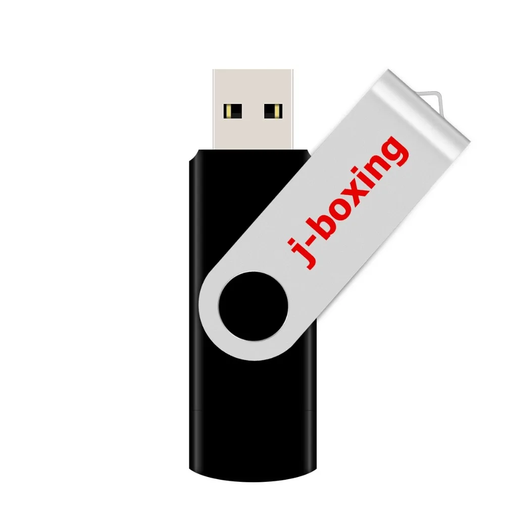 J-boxing OTG USB флэш-накопитель 64 ГБ 32 ГБ 16 ГБ 8 ГБ Микро-флеш-накопитель USB 2,0 памяти металлические поворотные диски для ПК Android телефонов черный