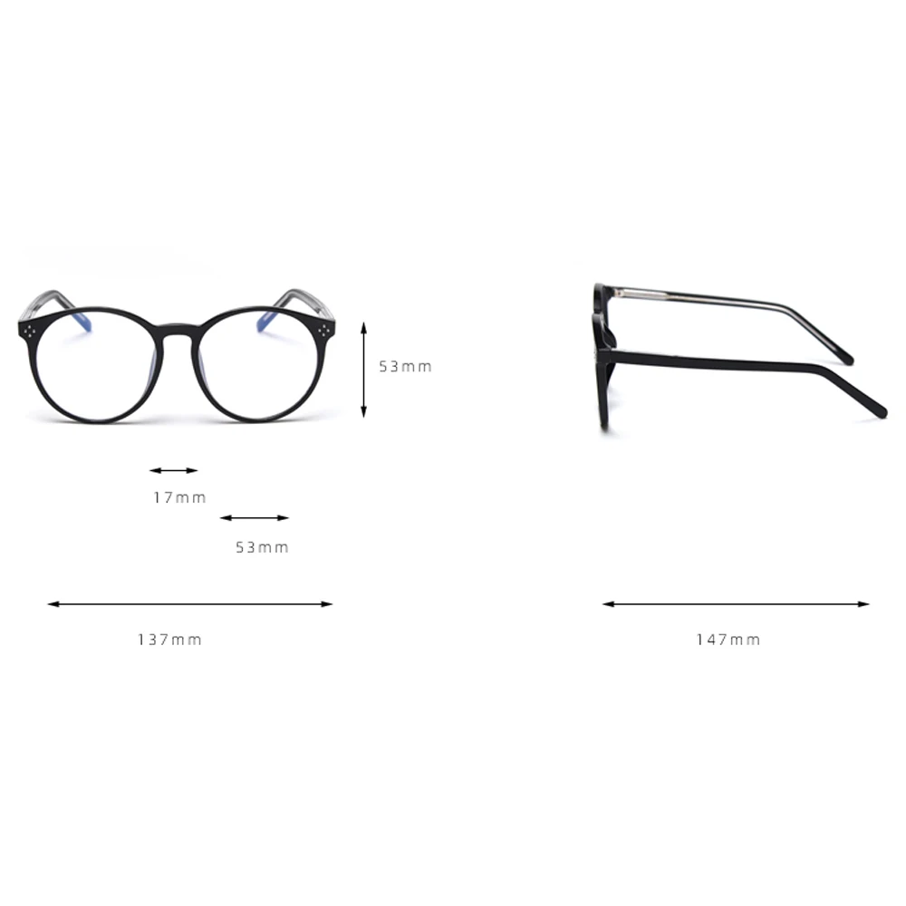 

Peekaboo retro round glasses optical women black anti blue light transparent men eyeglasses for computer TR90 high quality