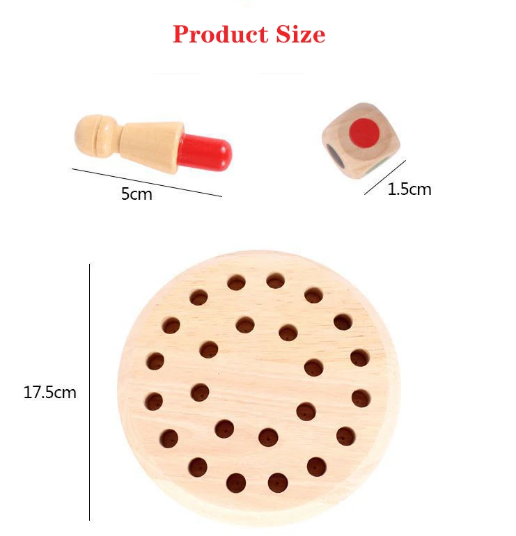 

Wooden Memory Match Stick Chess Game Kids Educational Toys Fun Block Board Puzzles Cognitive Ability For Children