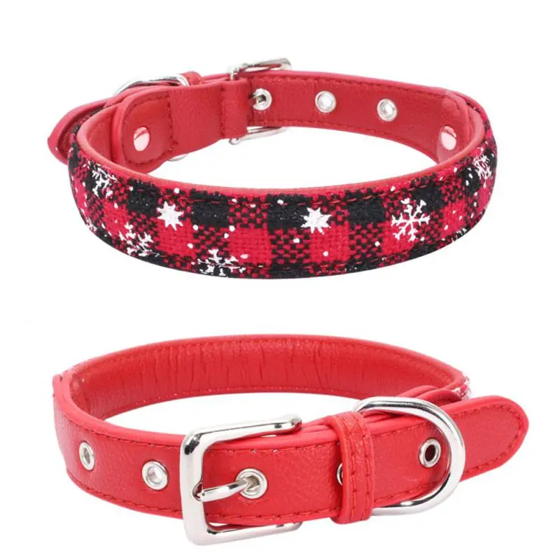 Ошейник для собак шлейки Рождественский Мягкий тканевый ошейник узел щенков