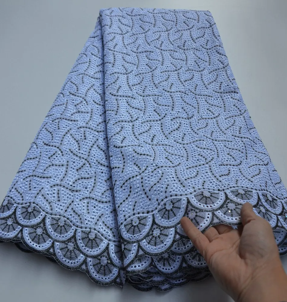 

Великолепная африканская сухая кружевная ткань 2020 высокое качество нигерийская хлопковая кружевная ткань с камнями швейцарская вуаль кру...