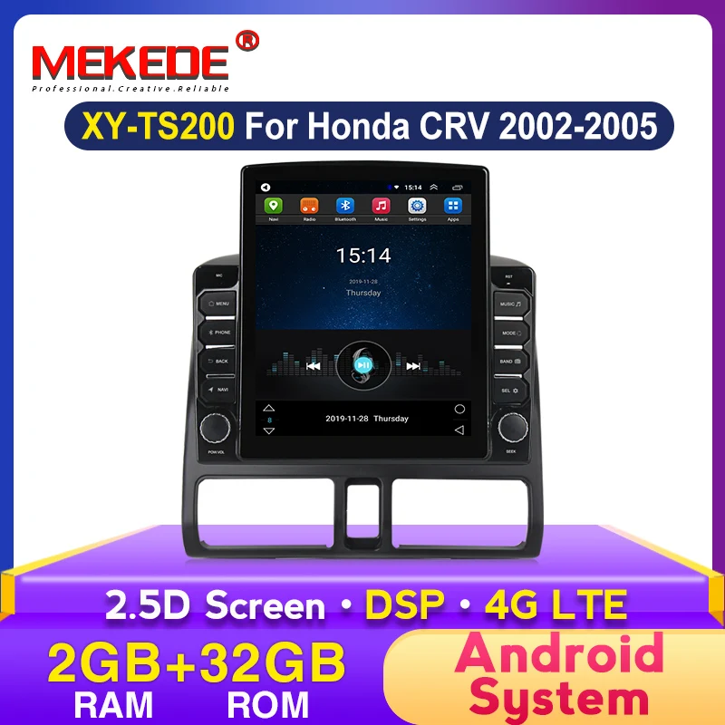 Автомобильный мультимедийный DVD плеер MEKEDE с сенсорным экраном 2DIN для Honda CRV 2002 2003