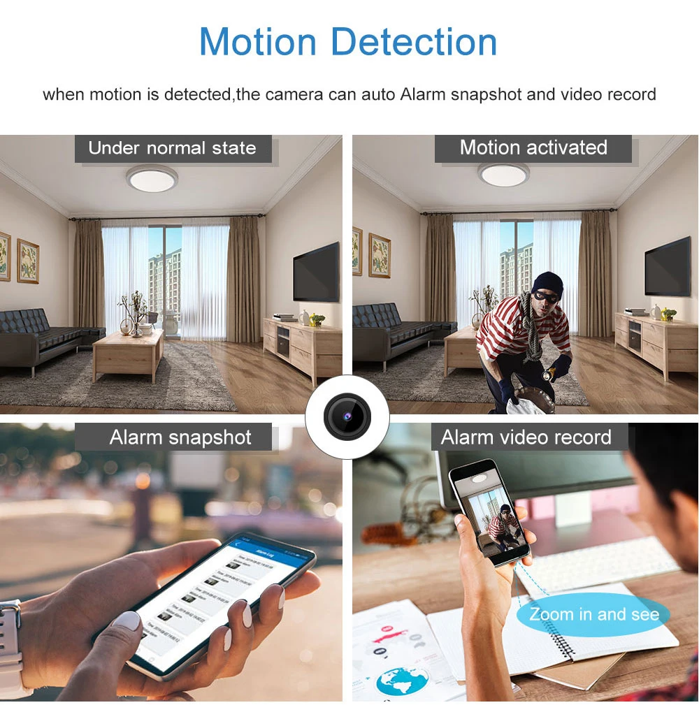 Wifi HD мини-камера wifi маленькая камера 1080P дистанционный мониторинг аудио датчик движения обнаружения микро видеокамера мини-камера
