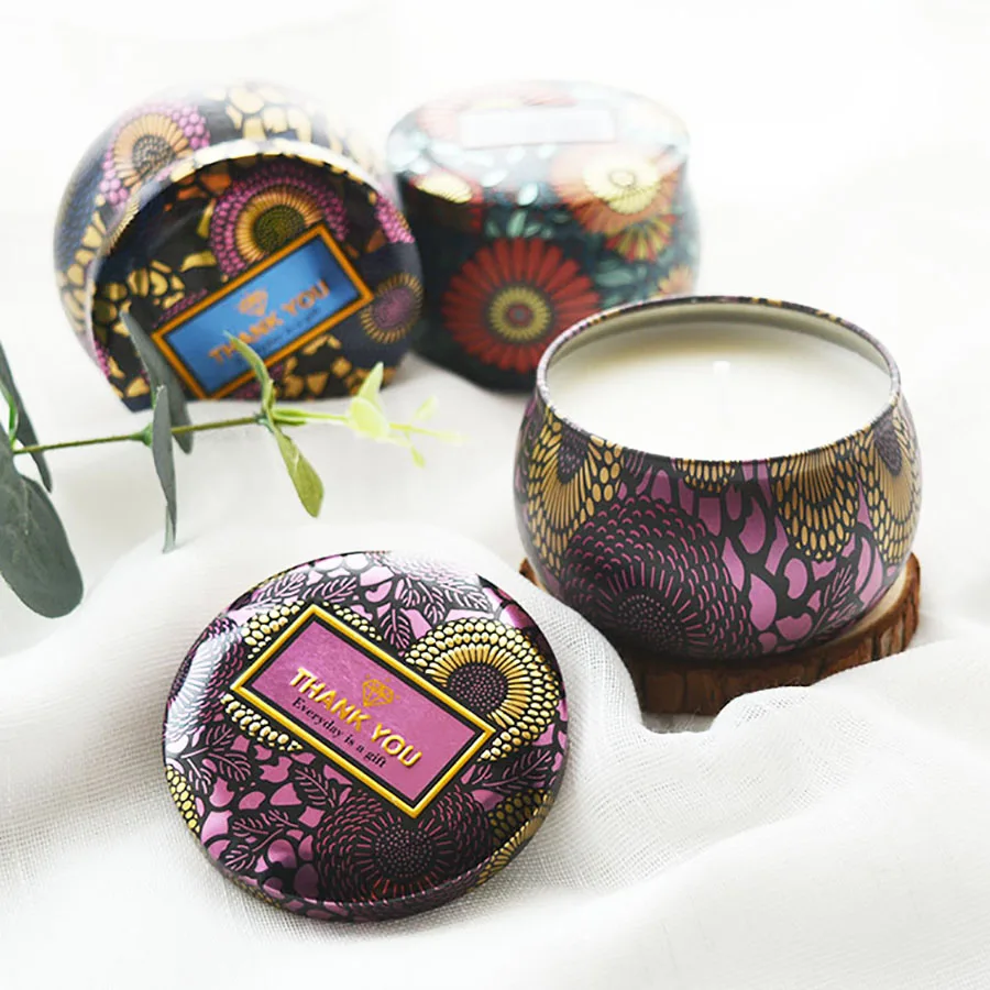 Рождественский подарок Weddingcandle коробка олова бледно лиловый вечерние Батарея на