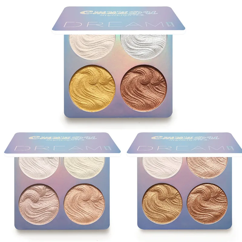 Cmaadu Glow Kit 4 цвета запеченный хайлайтер палитра мерцающий осветитель контуринг осветление 3D пудра макияж бронзатор