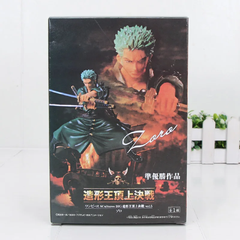 Аниме one piece Figure Roronoa Зоро фигурка битва Версия ренгоку онигири Зоро ПВХ модель куклы 13-26 см игрушки - Цвет: 4160 13cm Zoro box