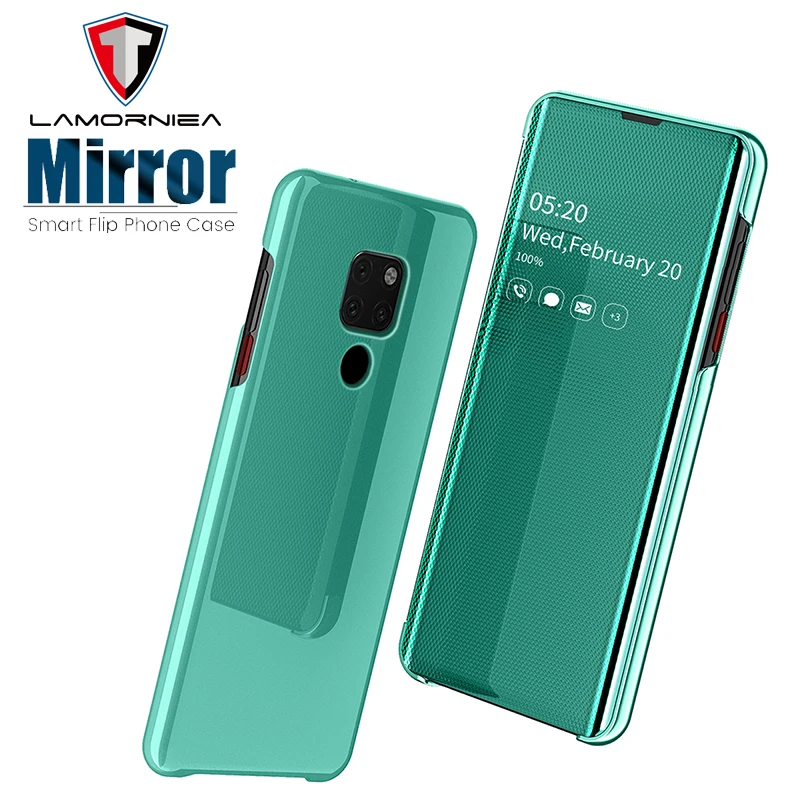 Умный зеркальный флип-чехол Lamorniea для huawei P30 Pro P30 Lite, чехол из искусственной кожи для huawei mate 20 Pro/mate 20 Lite/mate 20