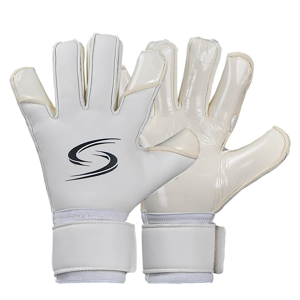 

4 мм немецкие латексные перчатки вратаря белые Нескользящие профессиональные перчатки вратаря для футбола без защиты пальцев VG3 Guantes De Portero