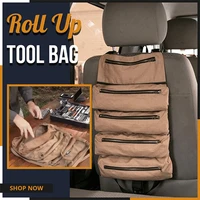1 universal rear seat storage bag storage bag trunk elastic felt storage bag 5 pocket storage bag hanging car accessories