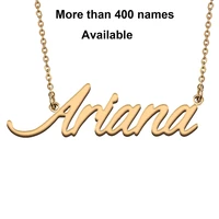cursive initial letters name necklace for ariana birthday party christmas new year graduation wedding valentine day gift