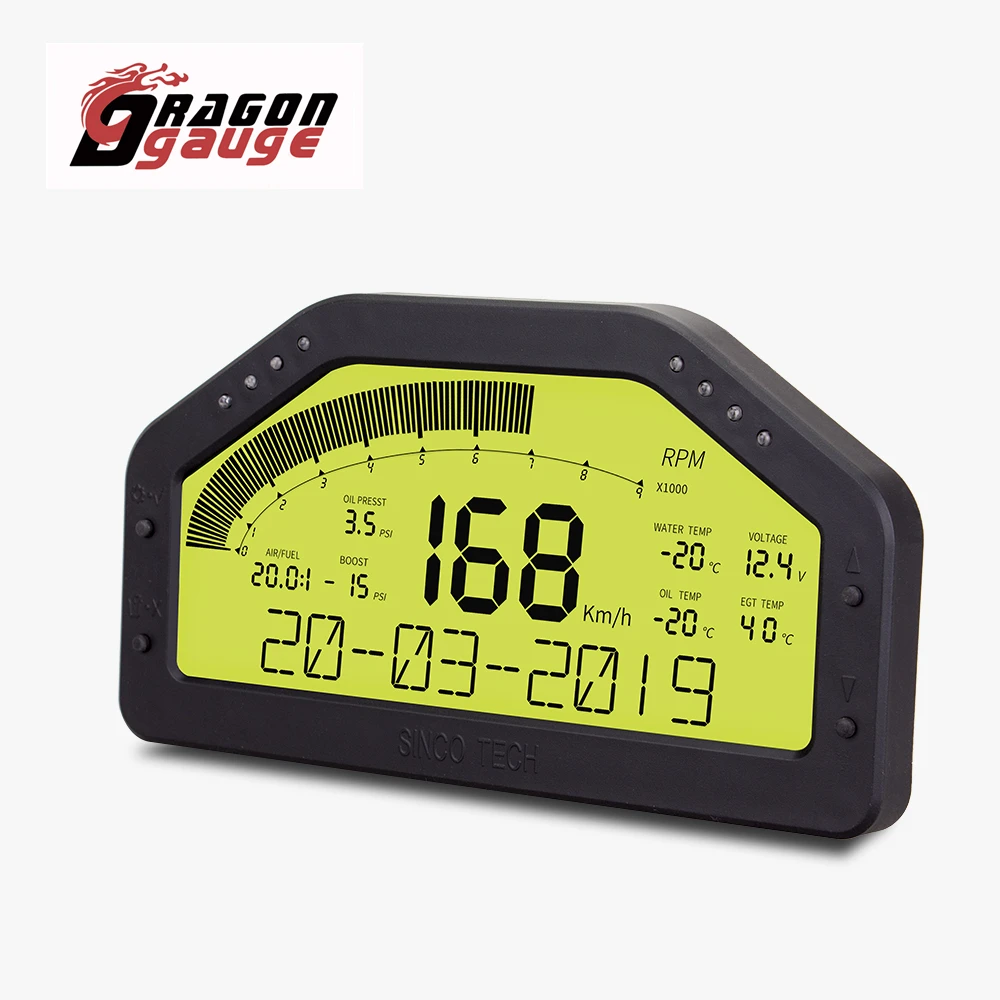 Дракон манометр ралли гоночный автомобиль приборной панели ЖК-дисплей цифровой