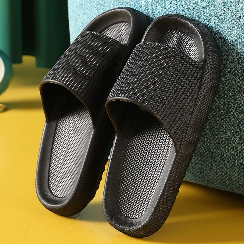 

Trend Thick Platform Slippers Home Bathroom Women Slides 4cm Heel Ladies Summer Sandals Non-slip Bedroom EVA Couples Shoes