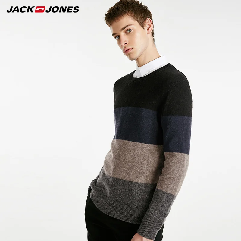 Jack Jones мужской шерстяной свитер в полоску | 218425501|