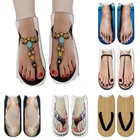 Носки женские хлопковые с 3D рисунком, милые повседневные Смешные креативные до щиколотки для девушек