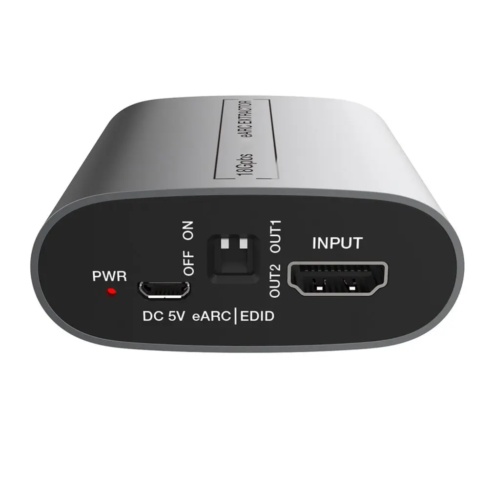 

HDMI-compatible 2.0b HDCP 2.3/1.x Audio Extractor 18Gbps eARC 4K Splitter Adapter Converter for Amplifier Soundbar