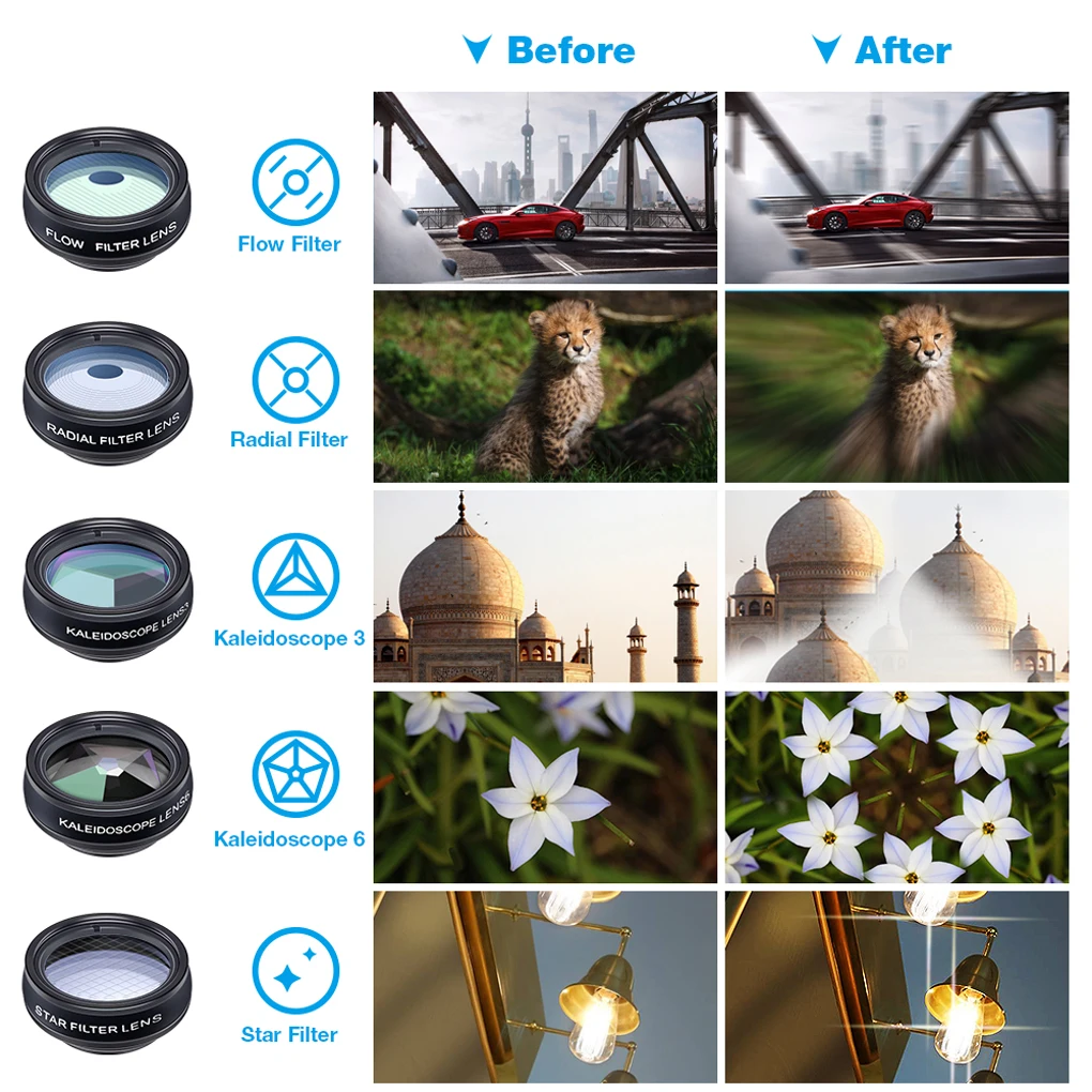 APEXEL APL-DG10 10 in 1 Phone Camera Lens Kit Fisheye Wide Angle Macro Telescope for Smartphone | Мобильные телефоны и
