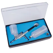 20cc 40cc Аэрограф-распылитель гравитационная подача двойного действия воздушная щетка для торта, тату, пистолетный инструмент для ногтей 0,3 мм