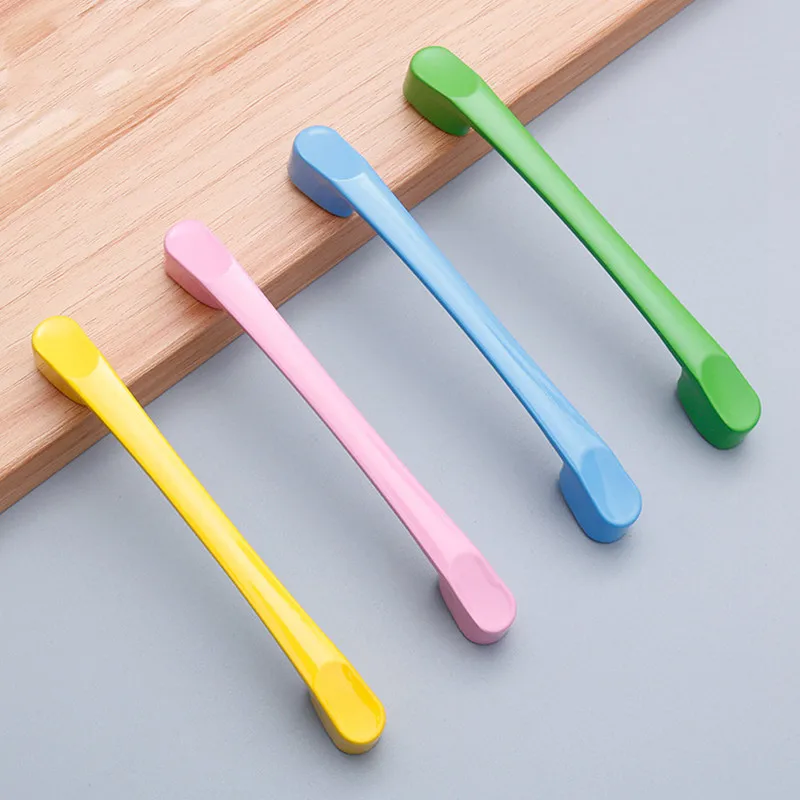 

Children's Room Handle Modern Simple Aluminum Alloy Color Handles Cabinet Drawer Wardrobe Pulls Furniture Hardware Door Knob