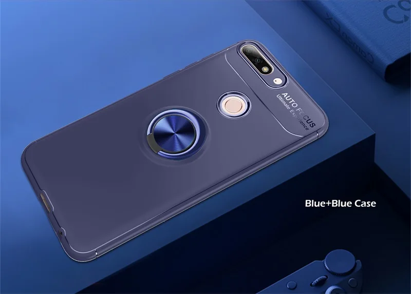 Синий Huawei Honor 7A Pro Чехол Y6 Prime 5," Задняя крышка Роскошный чехол для телефона для huawei Honor 7C Pro 5,99" PC жесткие сумки оболочка - Цвет: Синий
