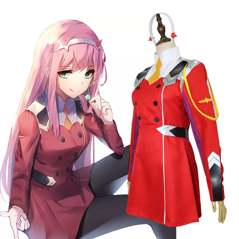 Костюм для косплея 02 Zero Two DARLING in the FRANXX женский костюм DFXX полный комплект платье