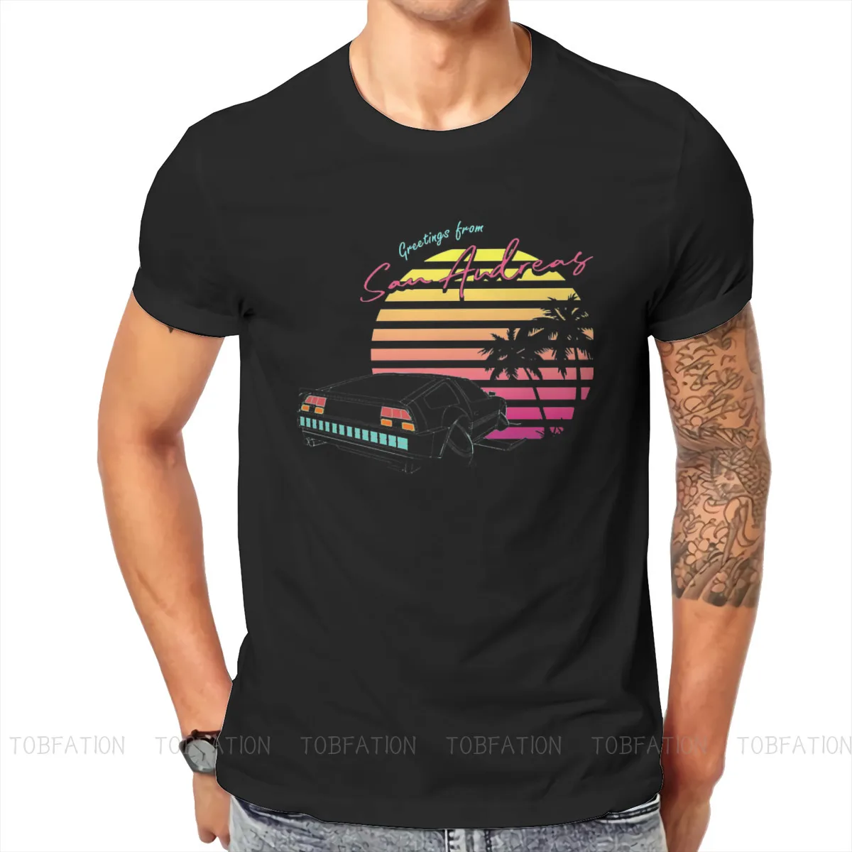 

Greetings From San Andreas Unique TShirt Grand Theft Auto GTA Liberty City Comfortable Gift Clothes TShirt Short Sleeve Hot Sale