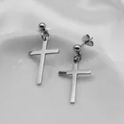 серьги серьги 2021 тренд Серьги сережки серьги висячие серёжки серьги кольца серьги Женские серьги-подвески из нержавеющей стали, Необычные висячие серьги из нержавеющей стали с перьями, украшение для пирсинга, 2021