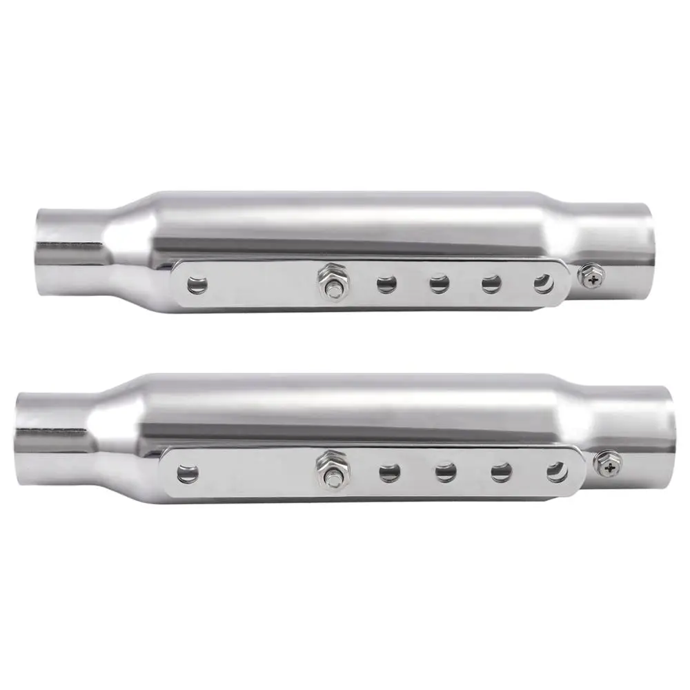 Justech 2 шт. 12 дюймов универсальная выхлопная железная труба Серебряный Железный