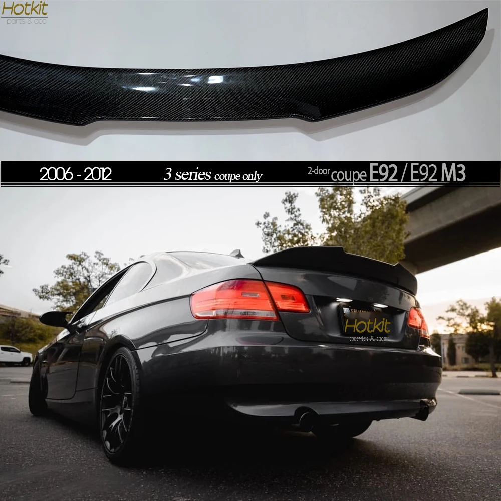 3*3 3K саржевый задний спойлер из углеродного волокна крыло багажника утконос для
