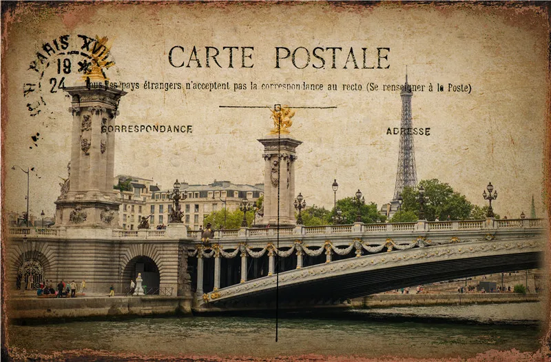 

Tourist Attractions Poster Vintage Retro Decor Metal Sign Posters on the Wall Stickers Home Decoration Accessories Landmarks