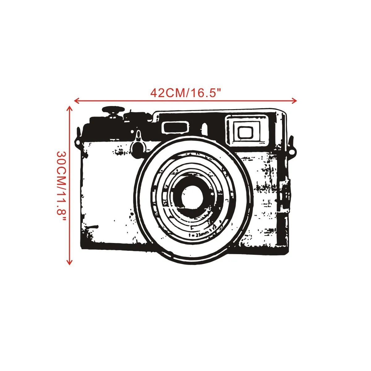 

Wall Sticker Camera Retro Creative Living Room Bedroom Home Window Decoration Wall Sticker