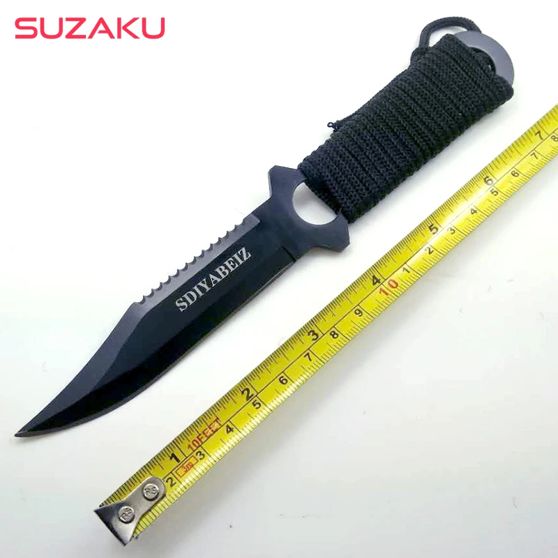 

New Fixed Blade Knife Camping Survival Pocket Knives Hunting Professional Leggings Diving Knife Outdoor Survival Knives + Sheath