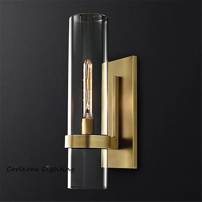 

Nordic Luxurious Wall Lights Glass Shade Gold/Black Wall Lamps for Bedroom Bedside Living Room Restaurant Fixtures Led Sconces