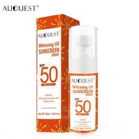 auquest uv sunscreen spray spf50 sunblock whitening moisturizing waterproof sun protection for beach sport body care 50ml