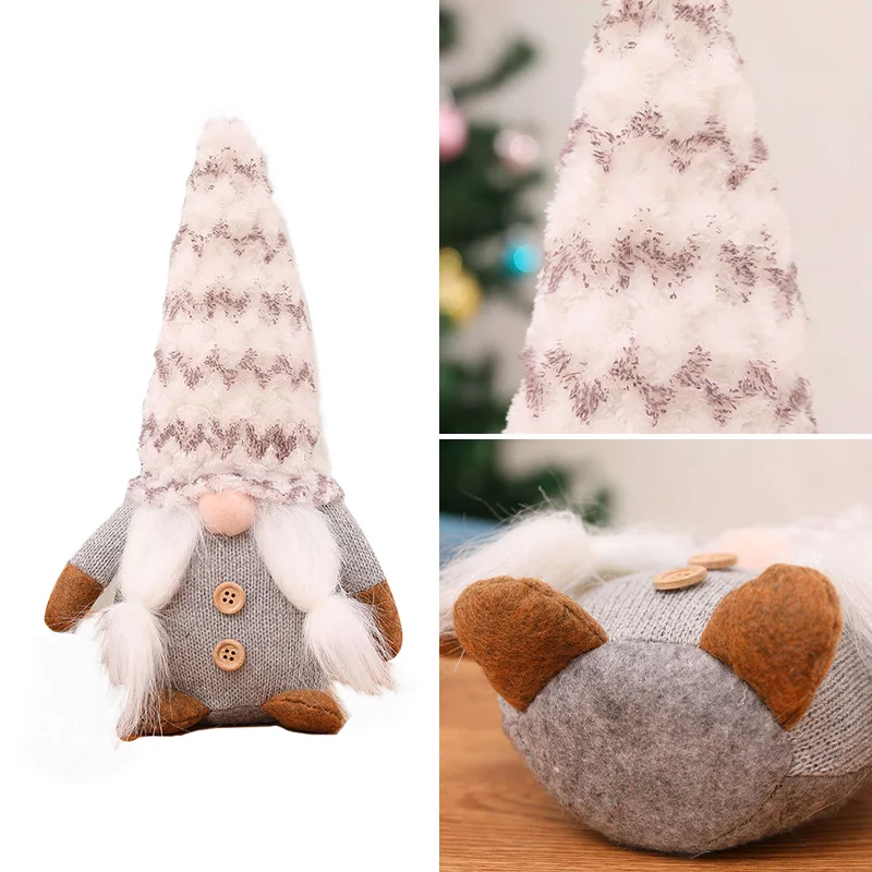 Безликая гномная кукла с надписью Merry Christmas милый Рудольф новогодний подарок для