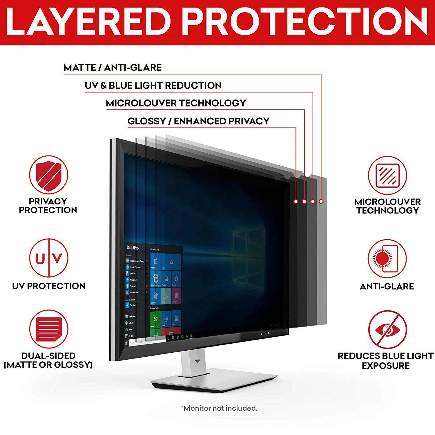 25 inch anti glare computer privacy filter screen protector film for desktop monitor widescreen 169 aspect ratio free global shipping