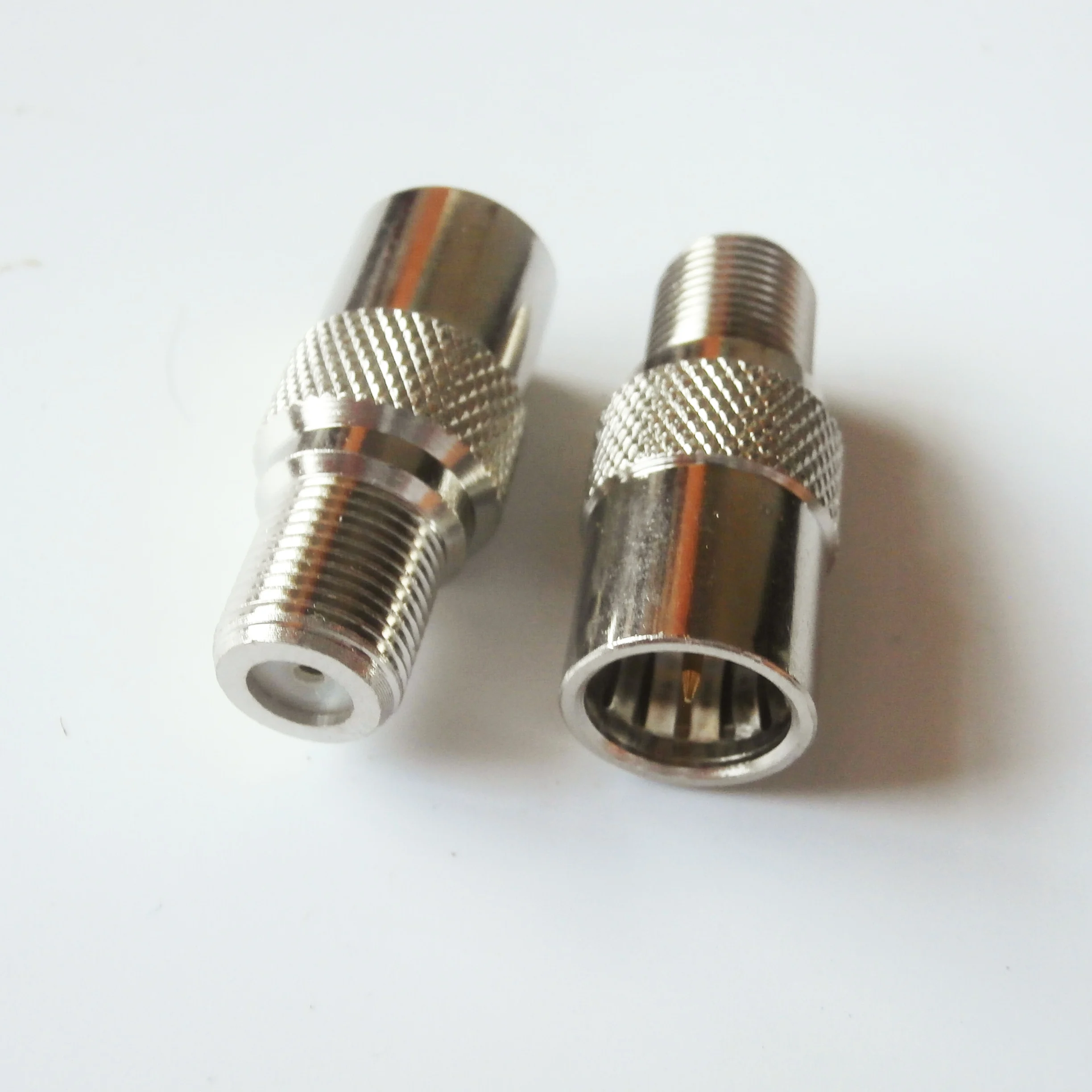 1X Pcs F Male With Shrapnel To F Female push-on Slide-on Quick Directly plug RF Video Coaxial Connector for TV-Tuner Antenna