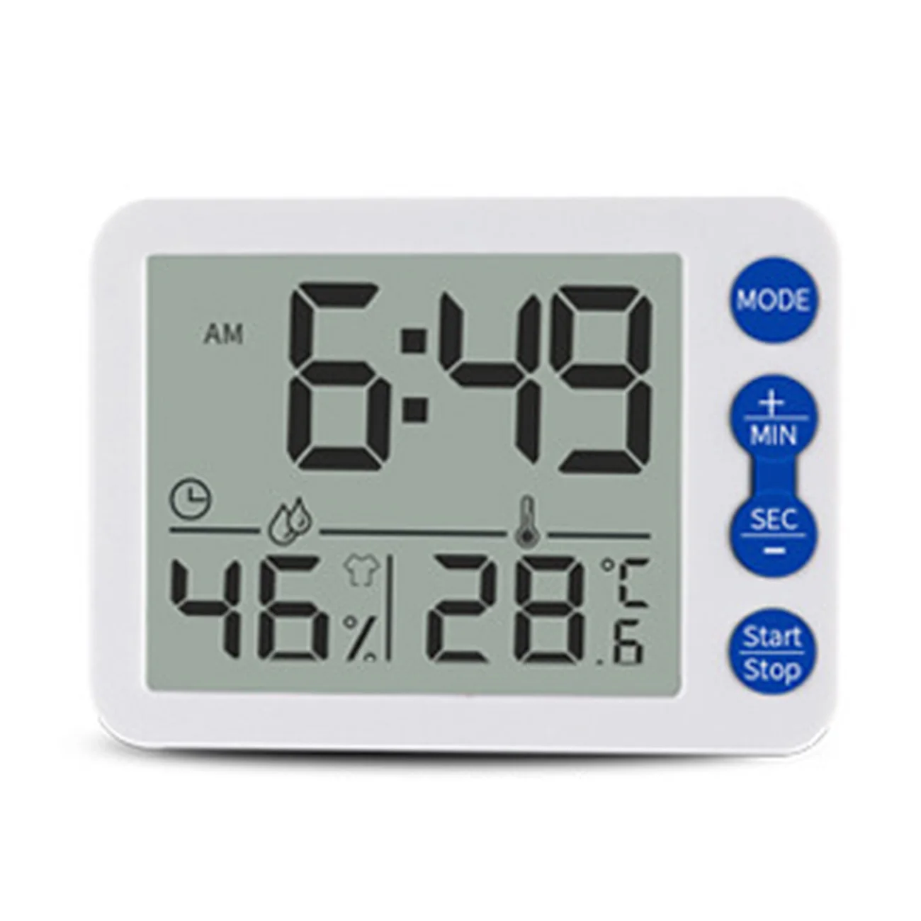 

Digital Wall Clock Thermometer Hygrometer Alarm Clock Electronic Countdown Timer Multifunctional Temperature Humidity Magnetic