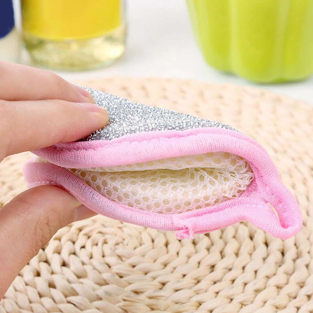 

5Pcs Home Cleaning Sponge Scouring Pad Cleaning Sponges Household Cleaning Tools Decontamination Does Not Touch Oil JU0043