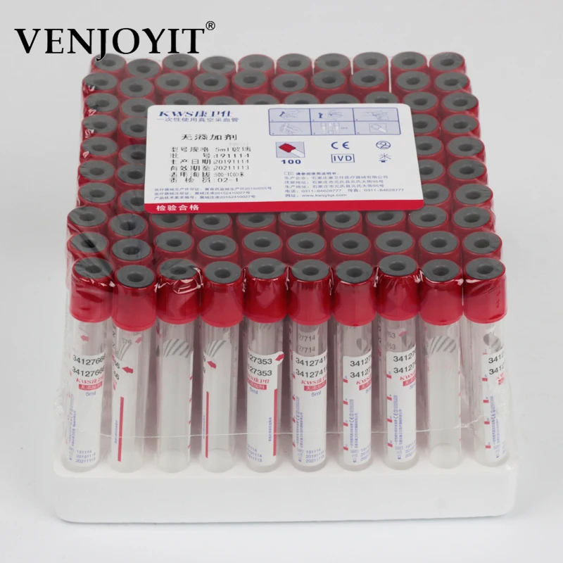 

100PCS 5ml/10ml Laboratory Supplies Disposable Vacuum Negative Pressure Blood Collection Container Medical Blood Collection Tube