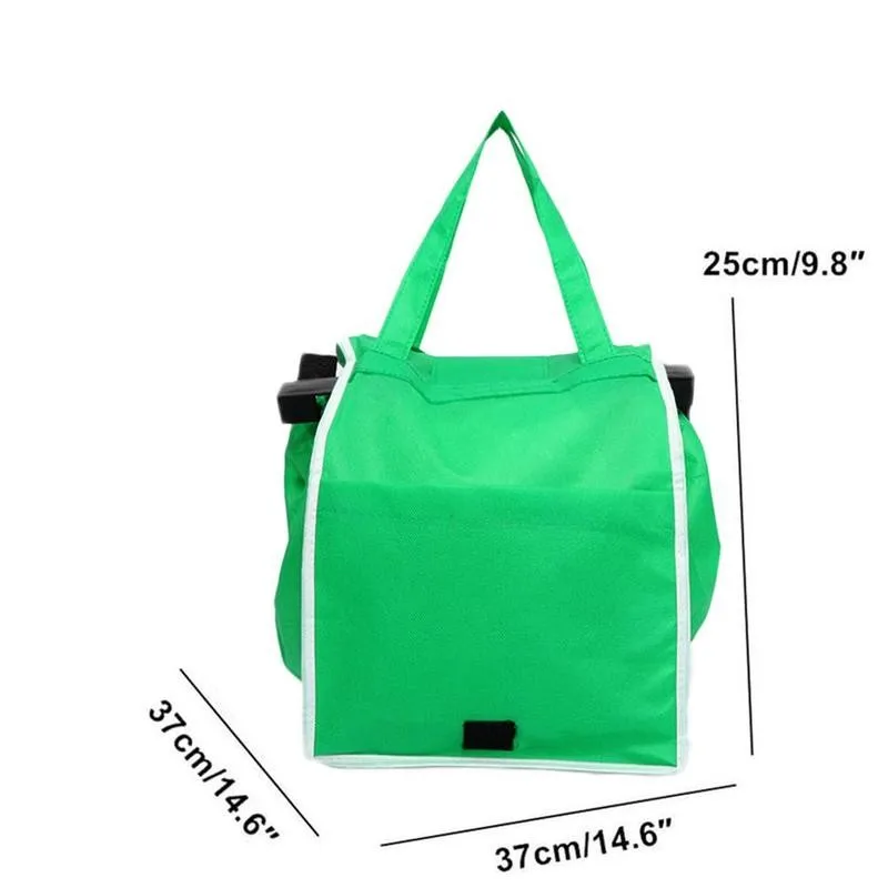 

Portable Reusable Shopping Cart Storage Bags Eco-friendly Organizer Storage Supermarket Home Folding Handbag T Kitchen Bags Y6L0