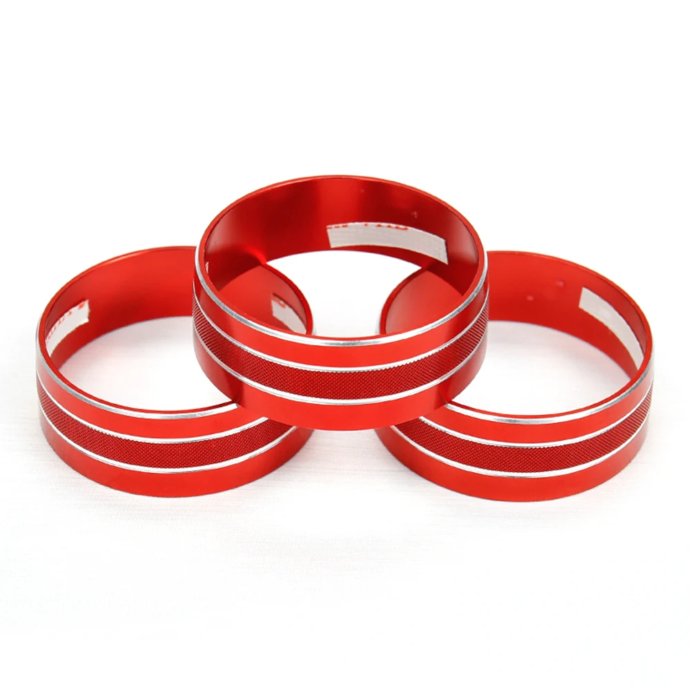 3pcs Air Conditioning Twist Button Parts Trim Switch Audio Decoration for Jeep JK JKU COMPASS For Patriot 2011-2016 |