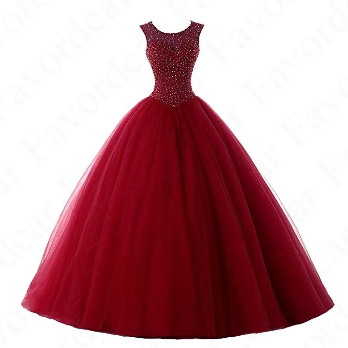 BLF-52-burgundy Favordear Vestido De 15 Anos Бирюзовый Расшитое бисером в честь пятнадцатилетия платья очень красивое бальное платье сладкий 15 со шнуровкой на спине Румяна платья для выпускного вечера - Цвет: BLF-52-burgundy