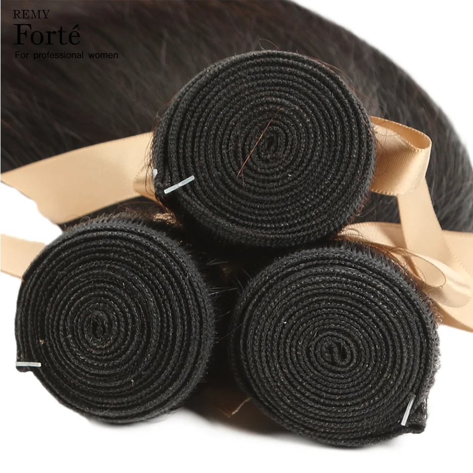 Remy Forte для Южной Африки прямые волосы 3 пучка с закрытием бразильские плетение