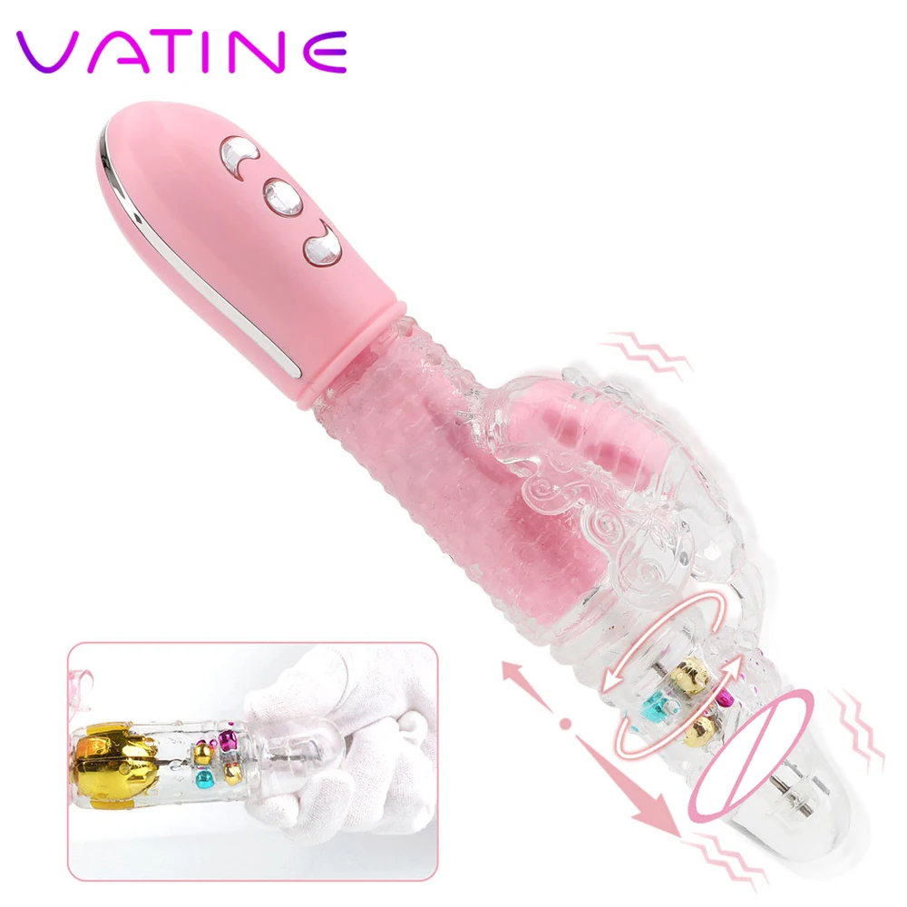 Телескопический фаллоимитатор ватина для точки G вибратор женской мастурбации