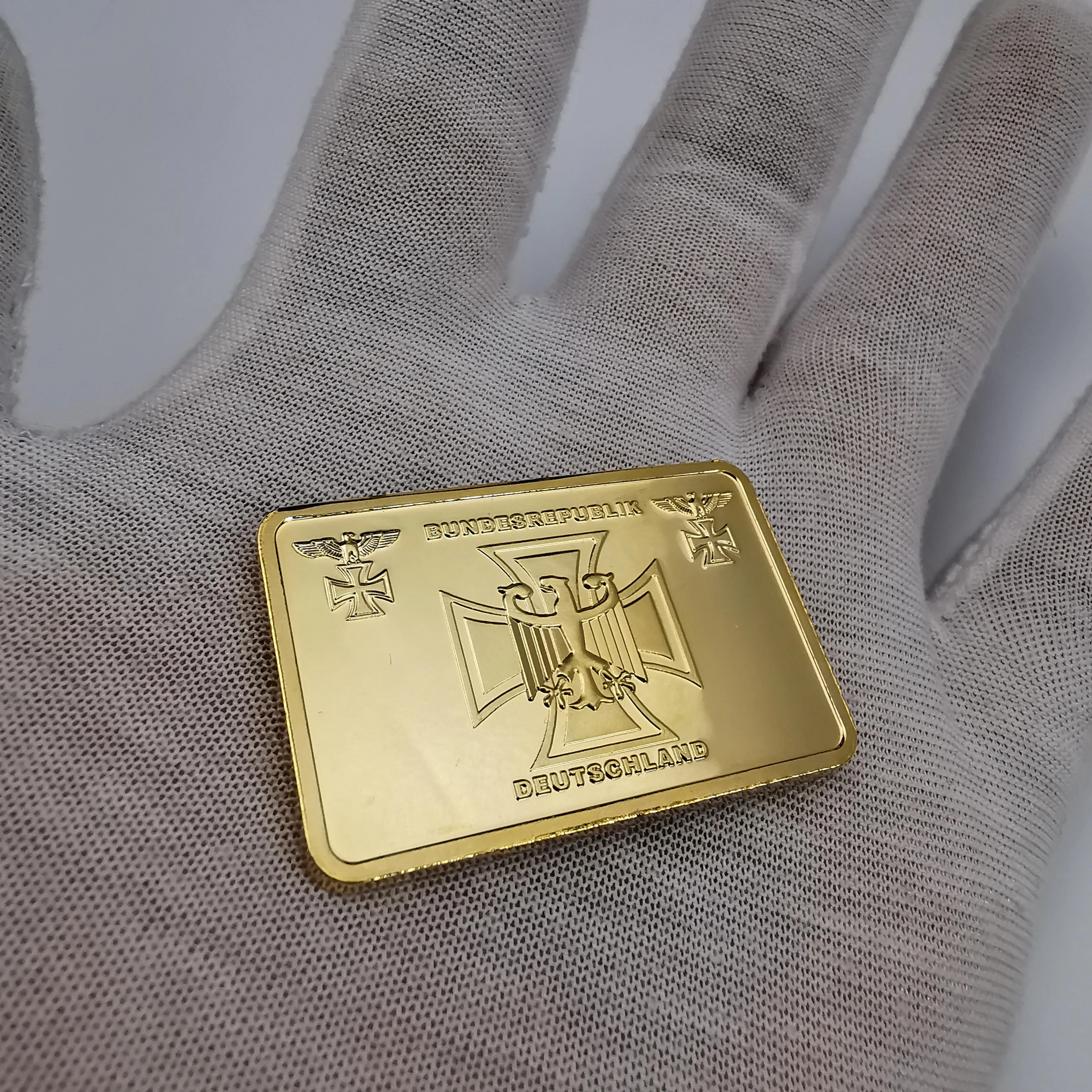 Немецкая карта Золотой слиток немецкий райхсбанк 1 унция Орел крест балка/монеты
