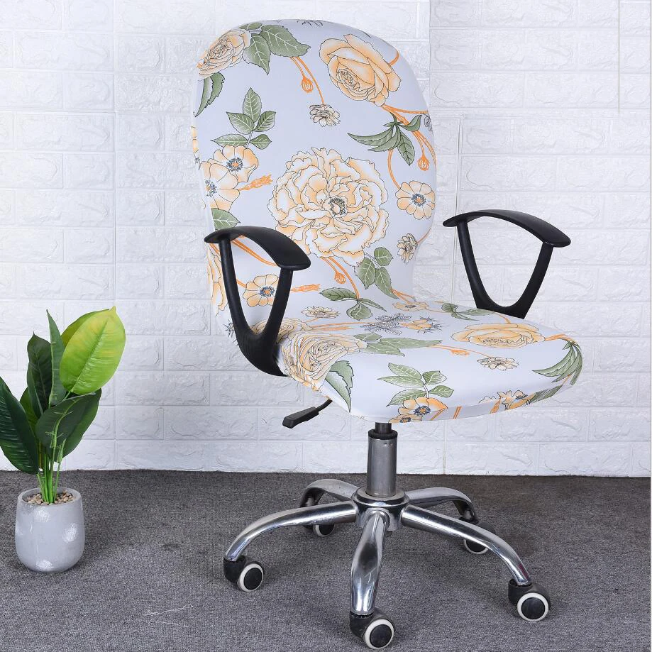 style12 New Arrival Stretch Seat Arm Chair Cover Elastic Office Chair Cover Spandex Chair Slipcover Seat Cover for Computer Chair Case - Цвет: style12