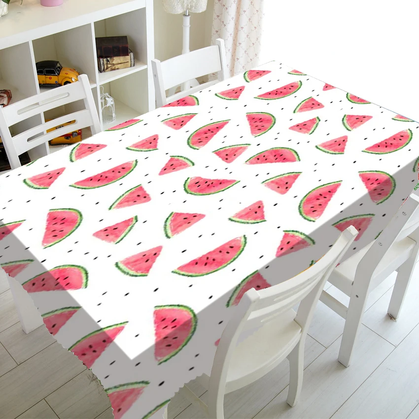 Современная черно-белая полосатая скатерть для арбуза аксессуары вечерние Декор