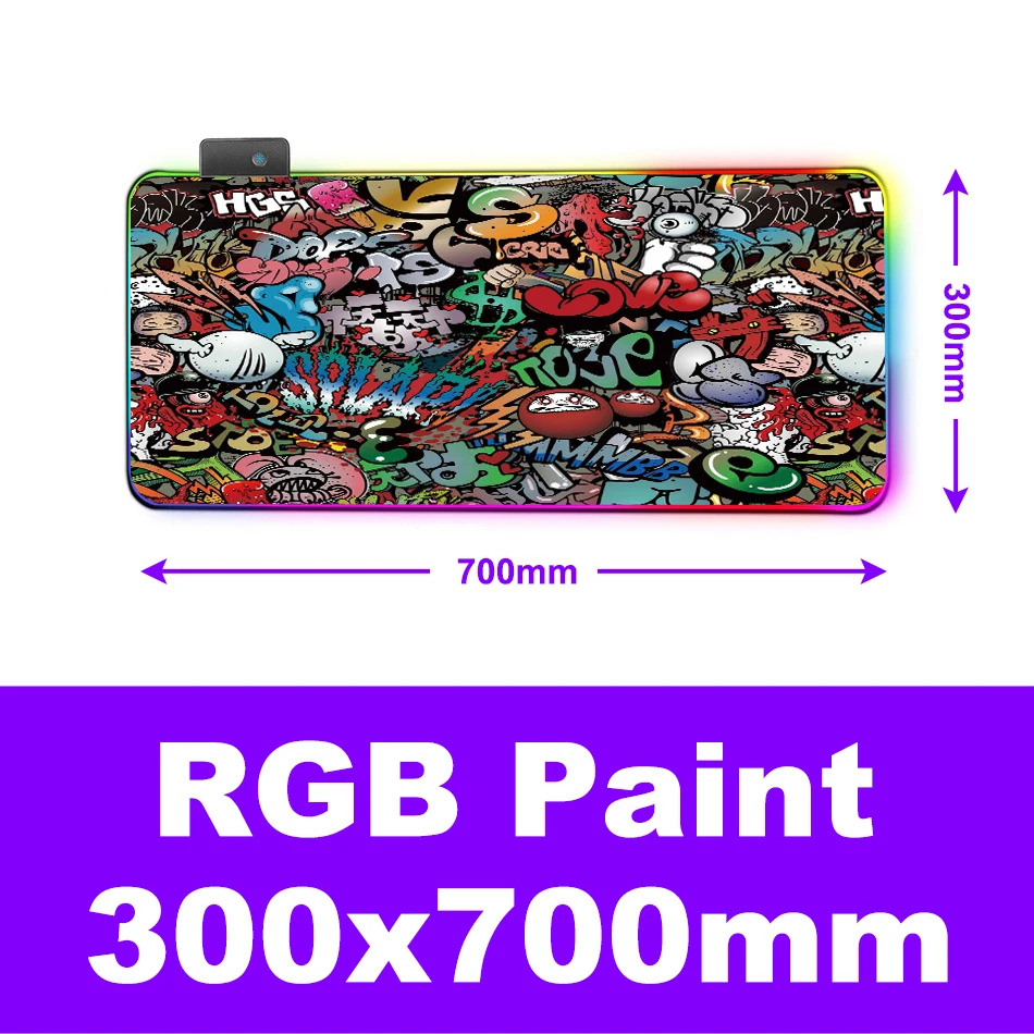 IMice RGB коврик для мыши большой коврик для мыши XL компьютерная коврик для мыши игровой коврик для мыши Коврик для мыши Настольный коврик USB игровая клавиатура Коврик - Цвет: Paint 300x700