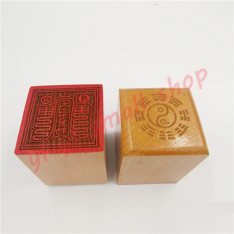 

Taoist предметы, Taoist рукоделие, печать supreme Lao Jun, персиковое дерево, односторонняя, 5 см печать